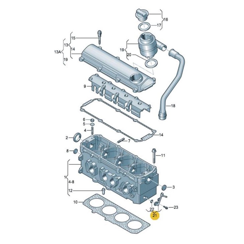 Audi A3 1997-2012 Silindir Kapak Havalandırma Borusu 06A103212A-bisra