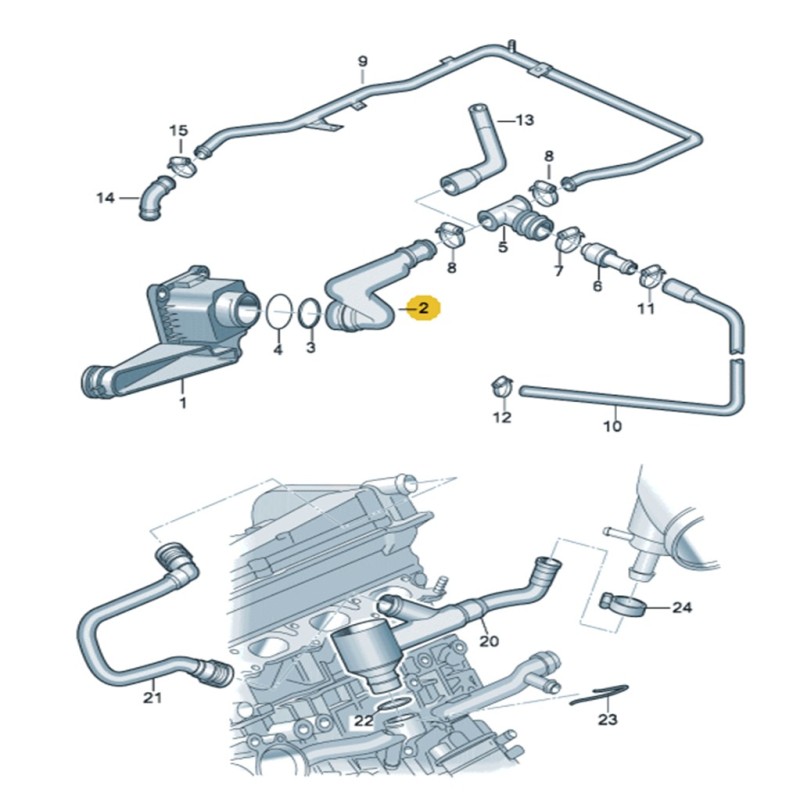 Audi A6 1999-2001 1.8T ANB ARK Hava Tahliye Borusu 058103213-bisra