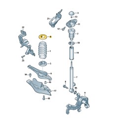 Seat Altea 2004-2008 Arka Yayın Üst Lastik Takımı 1K0512149B