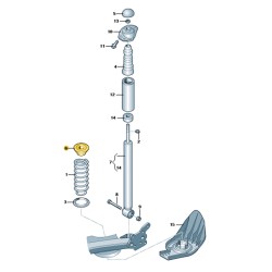 Seat Leon 1 2000-2005 Arka Helezon Yayı Üst Lastiği Takım 1J0512149B