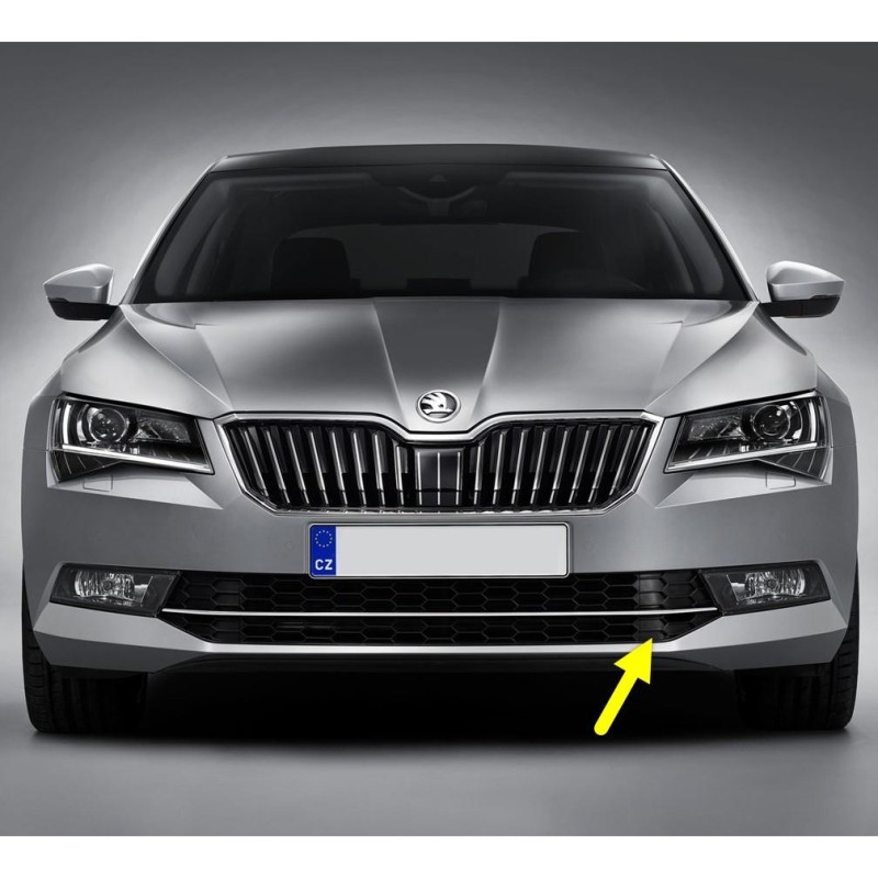 Skoda Superb 3 2015-19 Ön Tampon Sol Sis Yanı Izgarası Krom 3V0853665-bisra