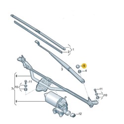 VW Amarok 2010-2012 Ön Cam Silecek Kolu Vida Kapağı 1J0955205A-bisra