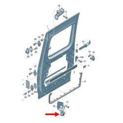 VW Caddy 2004-10 Sağ Arka Sürgülü Kapı Alt Kolu Mekanizması 2K0843398A-bisra