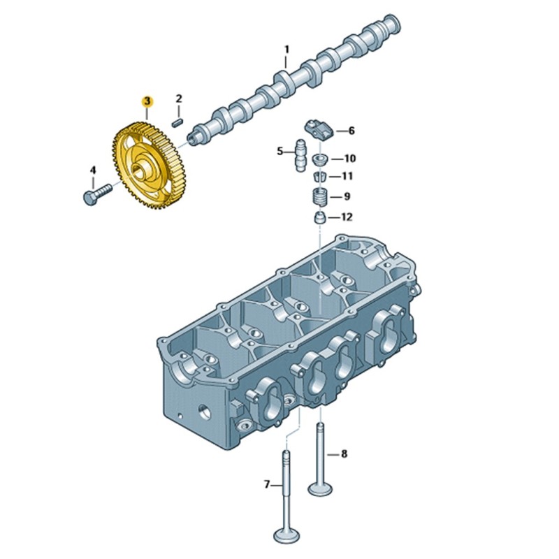 VW Passat B5 1997-2000 1.6 8 Motor Eksantrik Mil Dişlisi 06A109105C