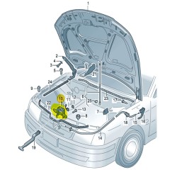 VW Passat B5 1997-2000 Motor Kaput Kilit Mekanizması 3B0823509T-bisra