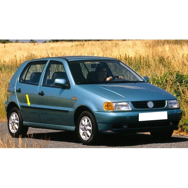 VW Polo Hatchback 1994-1999 Sağ Arka Kapı Orta Çıtası Siyah 6N4853754A-bisra