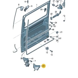 VW Transporter T5 2004-10 Sağ Sürgülü Kapı Alt Kolu Kapağı 7H0868640C-bisra