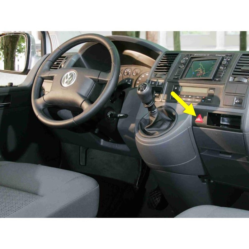 VW Transporter 2004-2010 Kırmızı Üçgen Dörtlü Flaşör Düğmesi 6Y0953235-bisra