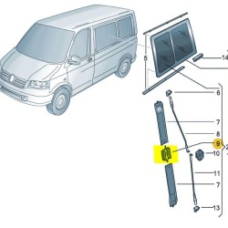 VW Transporter T5 2004-2010 Yan Sürgülü Cam Kilitleme Mandalı 7H0847781B-bisra