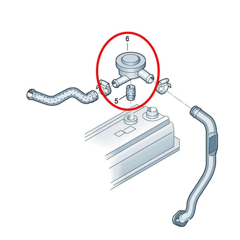 VW Passat B5 1997-2000 1.9 Dizel Külbütör Kapağı Hava Valfi 028129101D-bisra